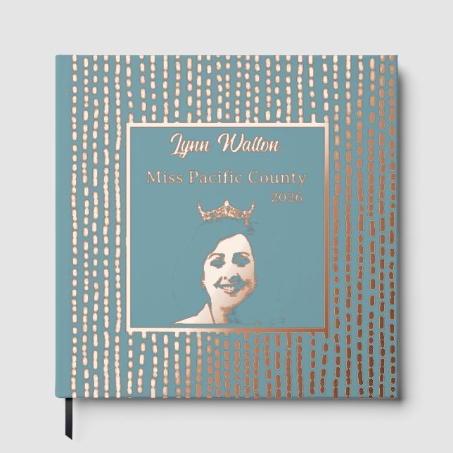 Foil Pageant Crown Foto Scrapbook-CSTM Titel Gästebuch (Vorderseite)