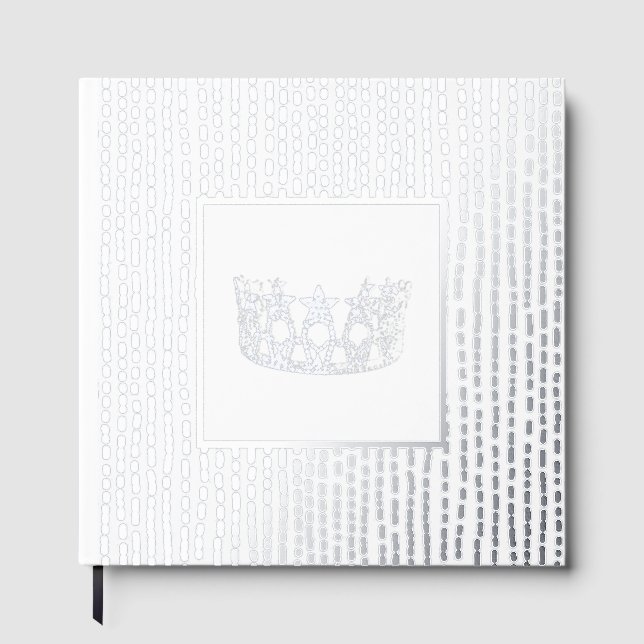 Foil Pageant Star Crown Foto Scrapbook-NO-Text Gästebuch (Vorderseite)