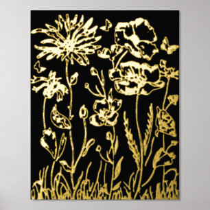 Foil Print BLUME ART DESIGN STIL Foliendrucke