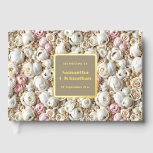 Foil print Rose Collage Rosa Elfenbeinheirat Colla Gästebuch