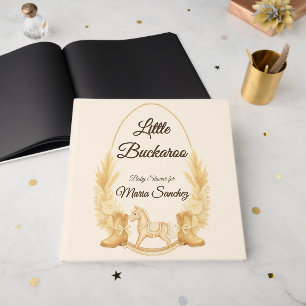 Foil Rocking Horse Boho Baby Shooting Guest Book Gästebuch