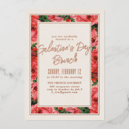 Foil Rose Rahmen Galentine's Day Einladung - Elfen