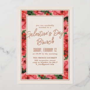 Foil Rose Rahmen Galentine's Day Einladung - Elfen