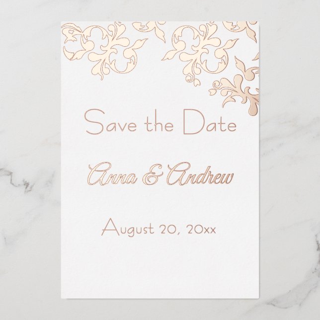 Foil Scrolls Save the Data Foil Einladung (Vorderseite)