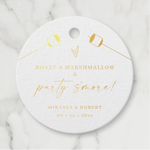Foil S'mores Kit Gefallen Tag Label Wedding Party