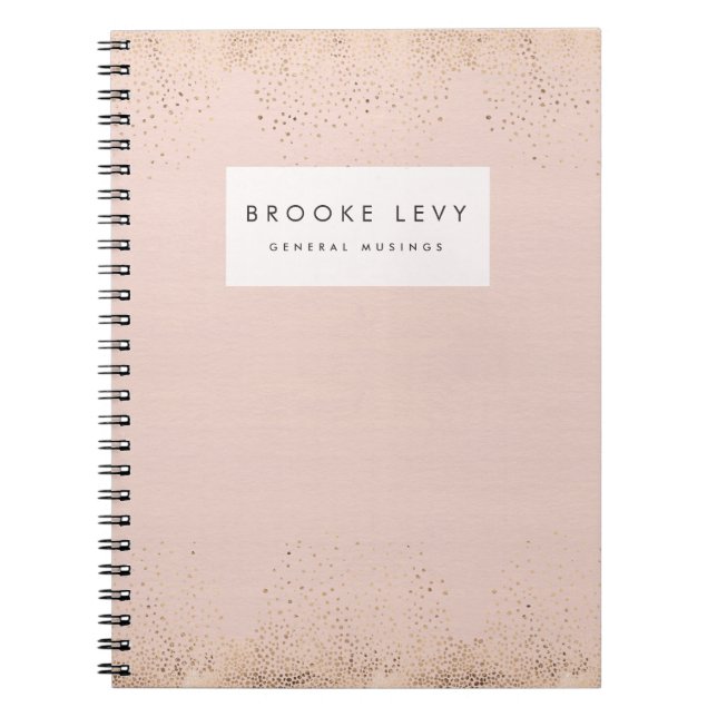 Foil Sparkle Peach Personalisiert Journal-Notebook Notizblock (Vorderseite)