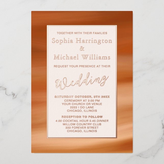 Foil Terracotta Boho Bearbeitbare Vorlage Herbst (Vorderseite)