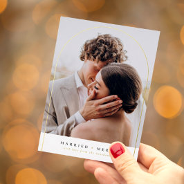 Foil Verheiratet & Merry Arch Weihnachtsfest Foto Folien Feiertagskarte