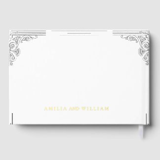 Foil Wedding Guest Book - Elegantes Minimalistisch Gästebuch