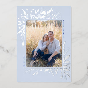 Foil Winter Wonderland Holiday Foto Card Folien Feiertagskarte
