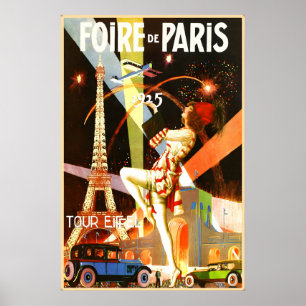 Foire de Paris Eiffelturm Poster Neue Reproduktion