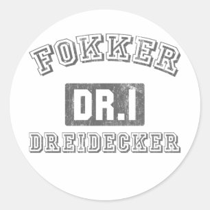 Fokker DR.1 Dreidecker Runder Aufkleber