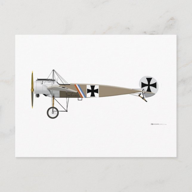 Fokker E-1 Eindecker Postkarte (Vorderseite)