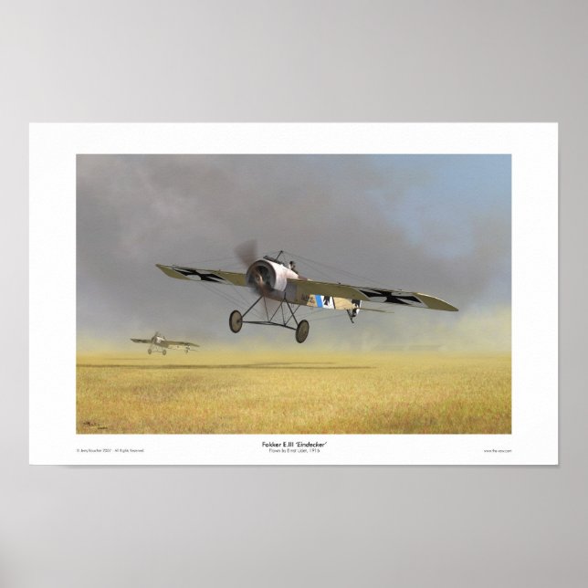 Fokker E.III "Eindecker" Poster (Vorne)