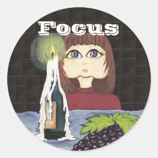 Fokus auf Candle Work Sticker