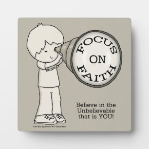 Fokus auf den Glauben Fotoplatte