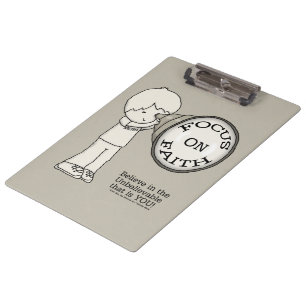 Fokus auf den Glauben Klemmbrett