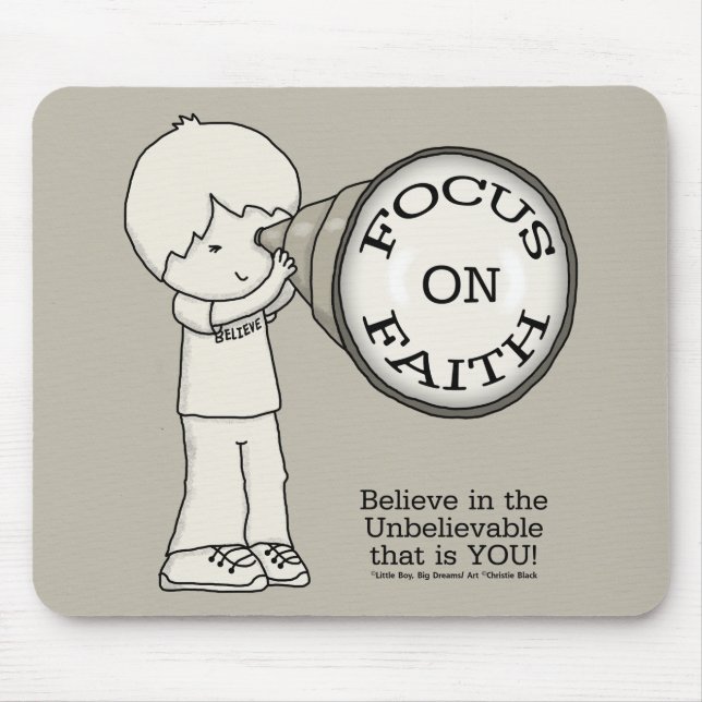 Fokus auf den Glauben Mousepad (Vorne)