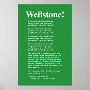 Fokus auf eine gute Bildung, Wellstone 16x24 Poster
