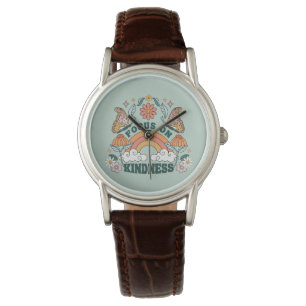 Fokus auf Kindness Groovy Graphic Armbanduhr