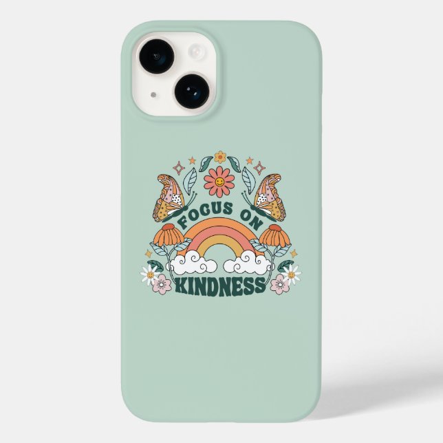 Fokus auf Kindness Groovy Graphic Case-Mate iPhone Hülle (Rückseite)