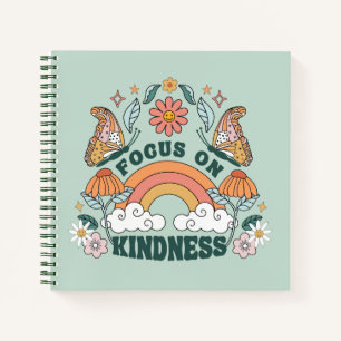 Fokus auf Kindness Groovy Graphic Notizbuch