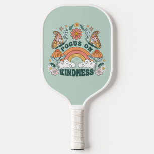 Fokus auf Kindness Groovy Graphic Pickleball Schläger