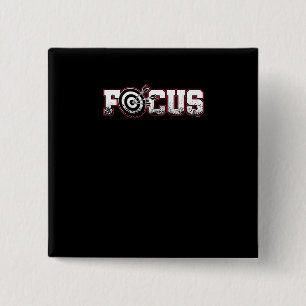 Fokus-Bogenschießen-Bogenschütze-Bullaugen-Pfeil Button