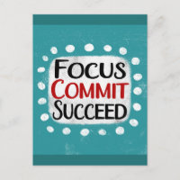 Fokus Commit Erfolgreiche Postkarte