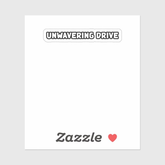 Fokus der Entschlossenheit Persistenzbeständigkeit Aufkleber (Blatt)