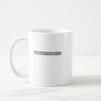 Fokus der Entschlossenheit Persistenzbeständigkeit Kaffeetasse