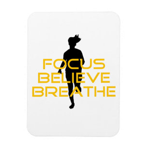 Fokus glaubt Breathe Gelbe Running Fitness Magnet