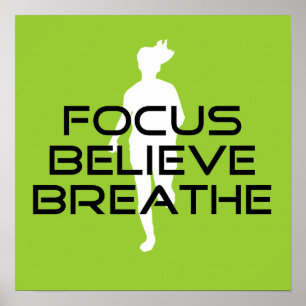 Fokus glaubt Breathe Poster