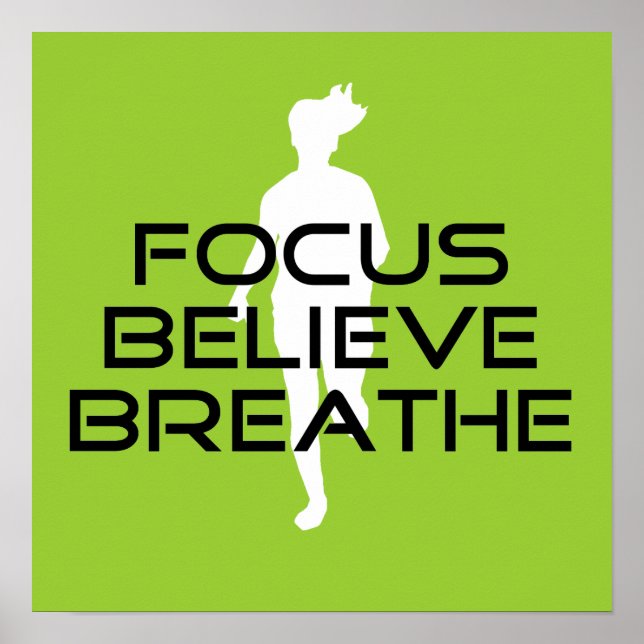 Fokus glaubt Breathe Poster (Vorne)