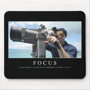 Fokus: Inspirierend Zitat 2 Mousepad