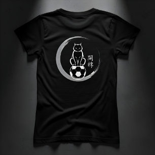 Fokus Katze Fußball - Mädchen-Trainingskleidung T-Shirt