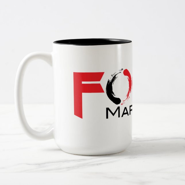 Fokus-Kriegskunst-Kaffee-Tasse Zweifarbige Tasse (Links)