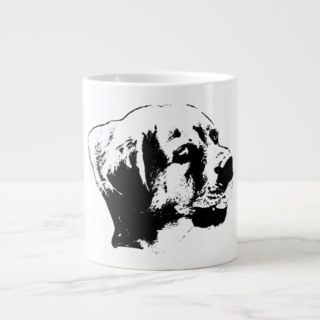 Fokus - Mit Augen Profil Jumbo-Tasse (Vorderseite)