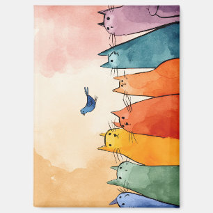 Fokus-Modus-Katzen – Lustige Katzen-Zitat-Kunst Magnet