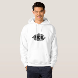 FOKUS – Motivierendes Wort-Cloud-Design Hoodie
