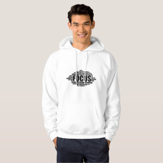 FOKUS – Motivierendes Wort-Cloud-Design Hoodie