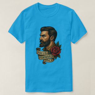 Fokus nur nach vorn - T - Shirt im Tattoo-Stil