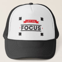 Fokus-Produktivitäts-Schwarz-Fernlastfahrer-Hut