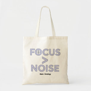 FOKUS > RAUSCHEN Motivierende moderne Typografie Tragetasche