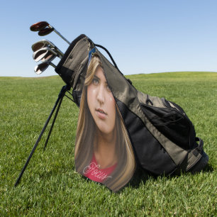 Fokus Schönes Mädchen Golf Handtuch