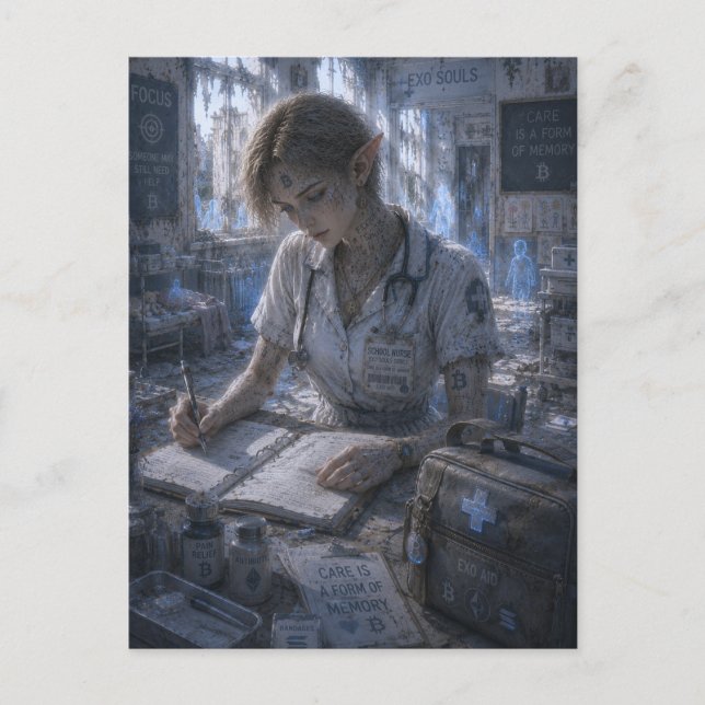 Fokus / Schulkrankenschwester / Schule Postkarte (Vorderseite)