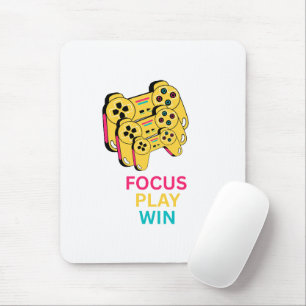 Fokus Spielen Gewinnen Gaming Controller Kunst Mousepad