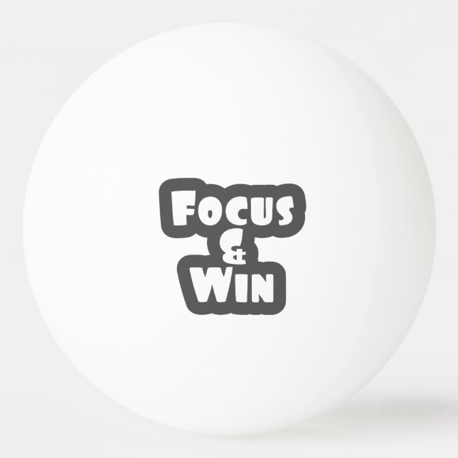 Fokus und Win Tischtennisball (Vorderseite)