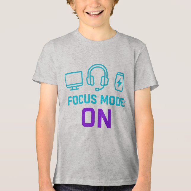 Fokusmodus AN – Minimalistische Technik Tri-Blend Shirt (Vorderseite)