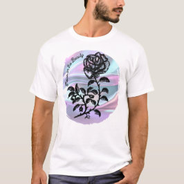 Fokussieren auf die Beauty - Pen und Tinte Rose au T-Shirt